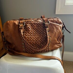 Beautiful Costanza Rota distressed genuine Italian leather bag.